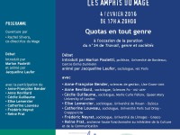 <strong>4 février </strong> – Quotas en tout genre