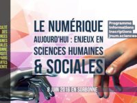<strong>8 juin</strong> – Le numérique aujourd’hui : enjeux en sciences humaines et sociales