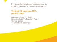 <strong>Le 10 novembre</strong> – “Frontières disciplinaires : limites, dépassements, enjeux”