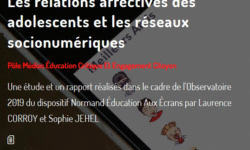 Les relations affectives des adolescents et les réseaux socionumériques