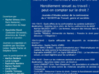<strong> Le 17 novembre 2021 </strong> – Amphi du MAGE : “Harcèlement sexuel au travail”