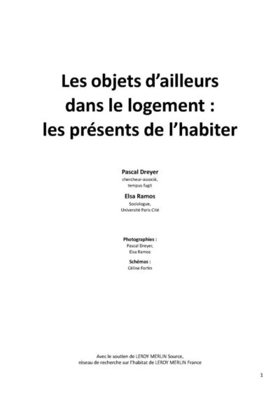Les objets d’ailleurs dans le logement