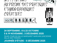 <strong>Le 22 octobre 2025 </strong> – Séminaire “Anthropologie des institutions au prisme des pratiques ethnographiques créatives”